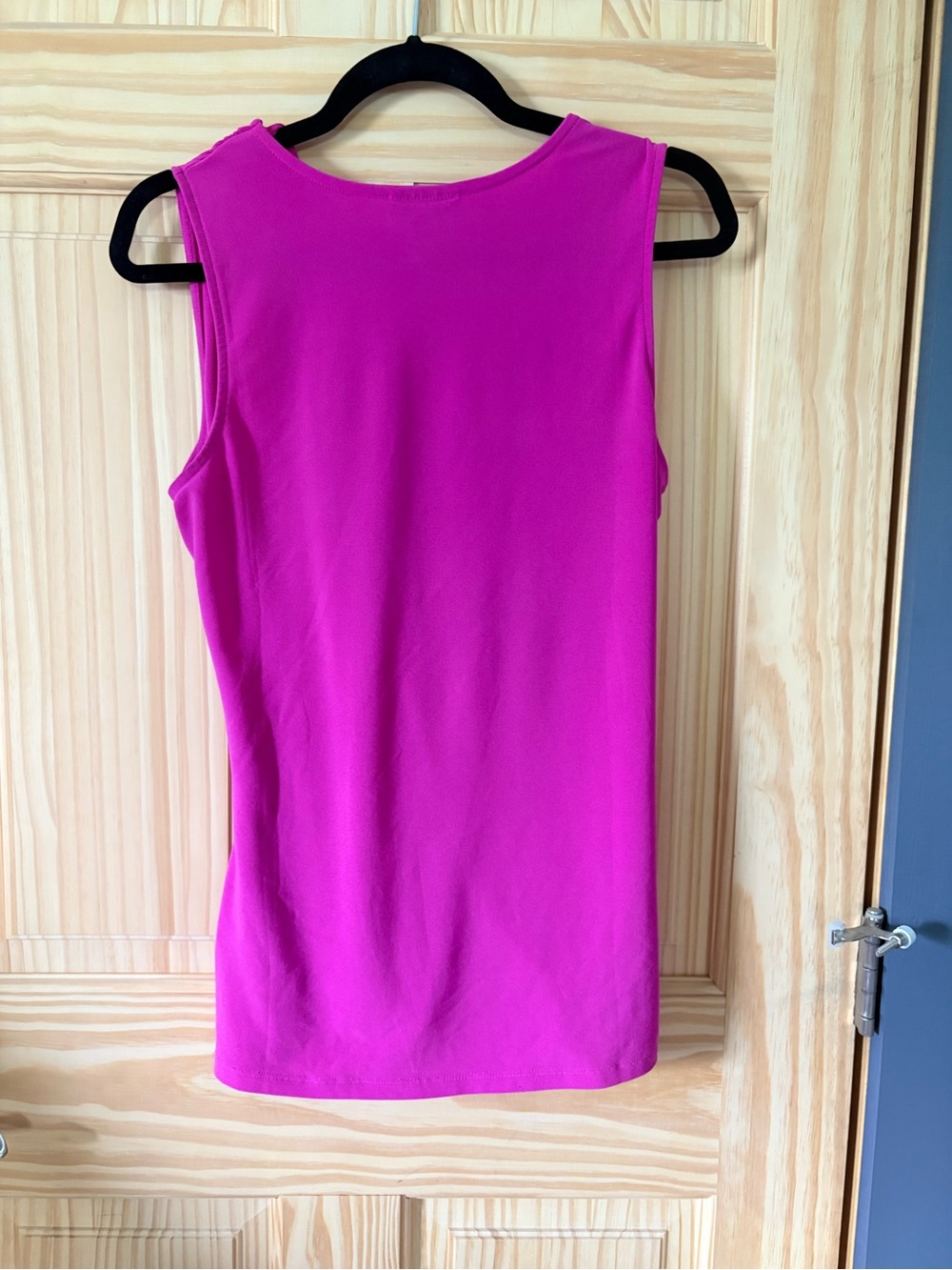 Charter Club Draped Faux-Wrap Camisole in Fuchsia - Picture 3 of 3